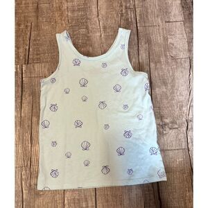 Cat & Jack Girls’ Tank Top M (8) – Mint Shell Print Summer Sleeveless Shirt